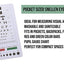 Snellen Pocket Eye Chart Wall Chart for Visual Acuity with Red + Green Lines, Pupil Gauge - ASA TECHMED