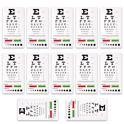 Snellen Pocket Eye Chart with Color Bars + Pupil Gauge - ASA TECHMED
