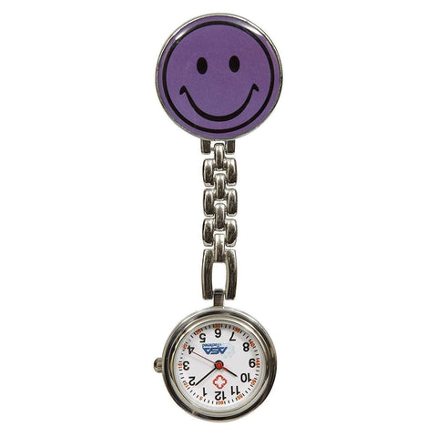 Stainless Steel Nurse Lapel Clip Watch/ FOB Pocket Watch - Assorted Colors - ASA TECHMED