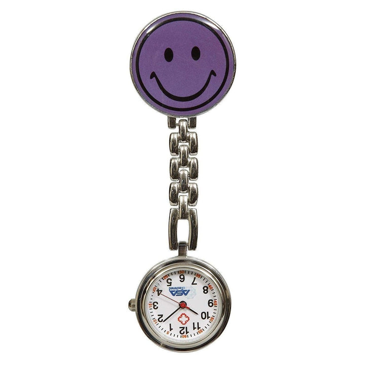 Stainless Steel Nurse Lapel Clip Watch/ FOB Pocket Watch - Assorted Colors - ASA TECHMED