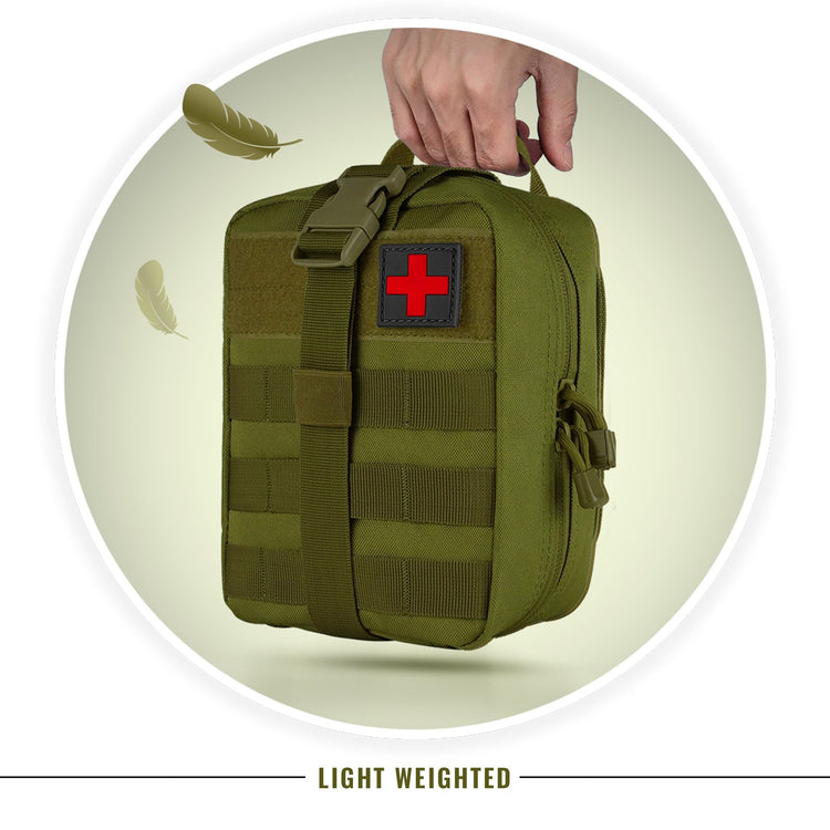Tactical MOLLE EMT Pouch - 1000D Nylon IFAK Utility Bag - ASA TECHMED