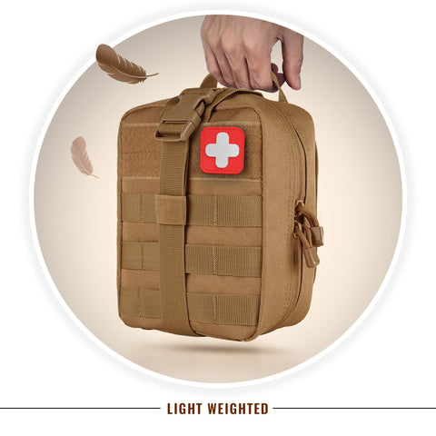 Tactical MOLLE EMT Pouch - 1000D Nylon IFAK Utility Bag - ASA TECHMED