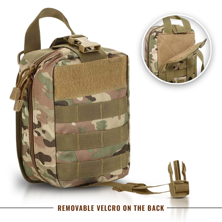 Tactical MOLLE EMT Pouch - 1000D Nylon IFAK Utility Bag - ASA TECHMED
