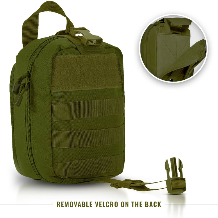 Tactical MOLLE EMT Pouch - 1000D Nylon IFAK Utility Bag - ASA TECHMED