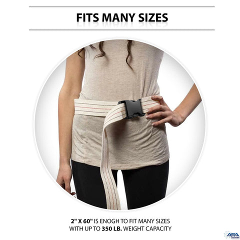 Walking Gait Belt with Plastic Quick Release Buckle Patient Transfer Belt 60" - Assorted Colors - ASA TECHMED