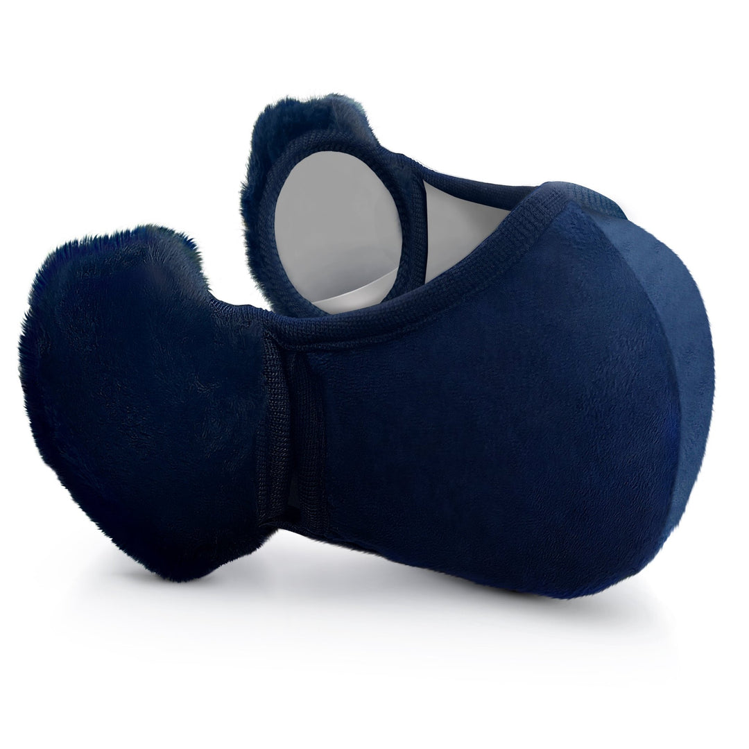 Winter Face Mask with Earmuffs - Cotton Fleece Mouth Warmer - ASA TECHMED