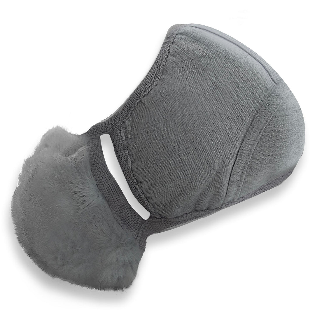 Winter Face Mask with Earmuffs - Cotton Fleece Mouth Warmer - ASA TECHMED