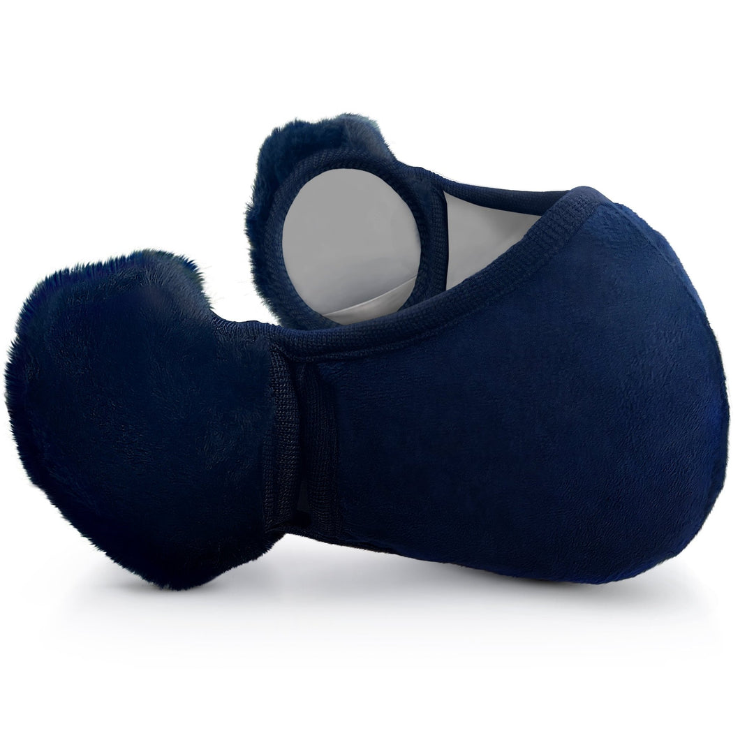 Winter Face Mask with Earmuffs - Cotton Fleece Mouth Warmer - ASA TECHMED