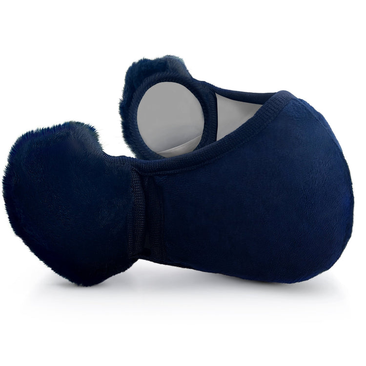 Winter Face Mask with Earmuffs - Cotton Fleece Mouth Warmer - ASA TECHMED