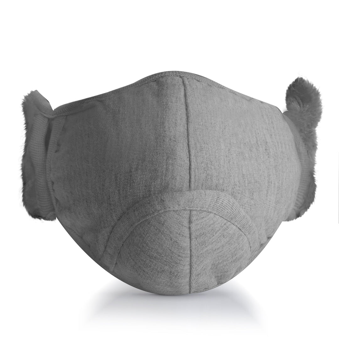 Winter Face Mask with Earmuffs - Cotton Fleece Mouth Warmer - ASA TECHMED