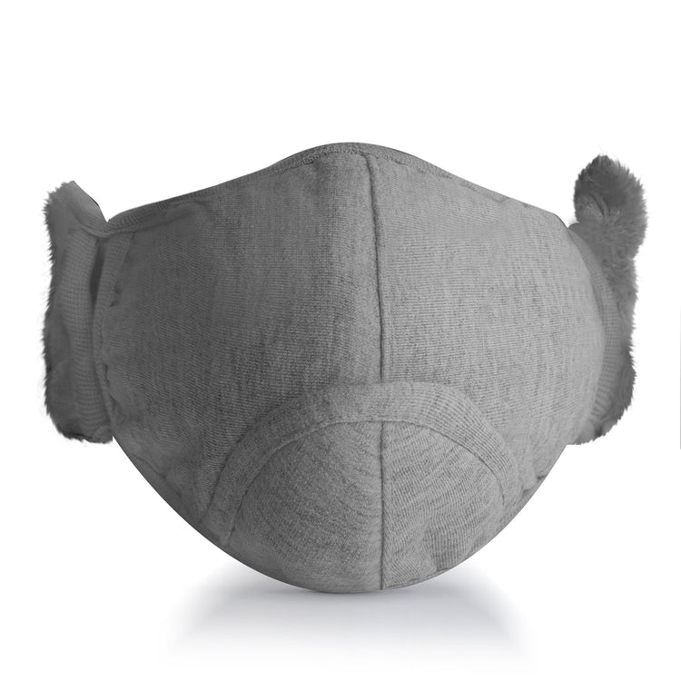 Winter Face Mask with Earmuffs - Cotton Fleece Mouth Warmer - ASA TECHMED