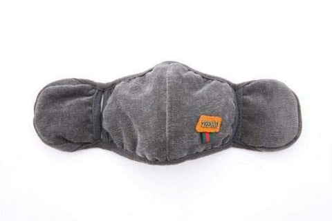 Womens Mouth Mask Warmer Cotton Fleece Earmuff Unisex Winter Warm Mouth - muffle with Breathing Holes Cold - Proof Windproof Full Ears Protection Accessories Half Face Mask with Earflap Outdoor Sport Grey - ASA TECHMED