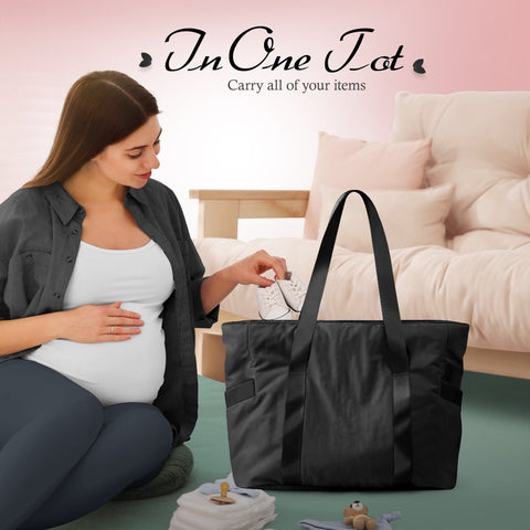 Work Travel Shoulder Tote Bag – Lightweight Nylon Organizer Bag for Women - ASA TECHMED