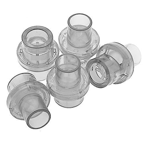 Universal Plastic CPR Pocket Resuscitator Mask Replacement Valves, CPR Rescue Mask Training Valves - Assorted Colors Clear 5-Pack