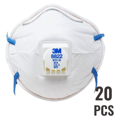 3M Industrial 8822 Face Mask Particulate Respirator Anti-PM2.5 Dust Proof Mask 20 Pcs