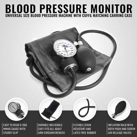 Complete Occupational Therapy Kit: Aneroid Sphygmomanometer / Manual Blood Pressure Monitor