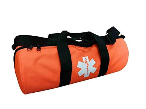 O2 Oxygen Duffle Responder Trauma Sleeve Bag with Star of Life Logo Fire Fighter Orange EMT Gear