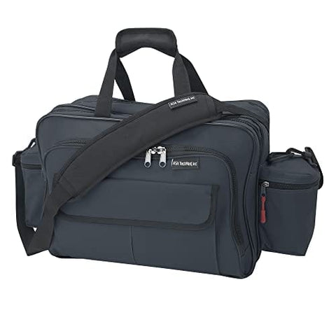 Deluxe Nurse Shoulder/Travel Bag with Lockable Zippers and Adjustable Straps Black Nurse & Medical Bags