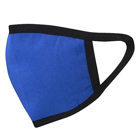 ASA TECHMED Super Premium 3-Ply Reusable Face Mask in Multiple Colors - Breathable Comfort, Non-Surgical Safety Mask, Fully Machine Washable,for Office School Outdoors - (4-Pack) Blue/Black Face Masks
