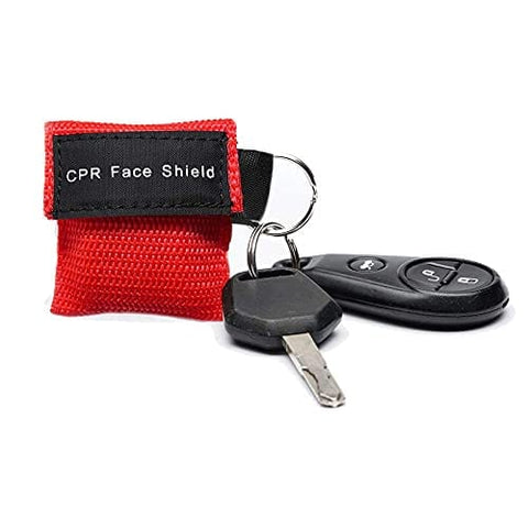 ASA Techmed 10 pc CPR Face Shield Mask Key Chain Emergency Kit CPR Face Shields for First Aid + CPR Training