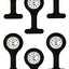 Set of 6 Silicone Nurse Watch W/Pin/Clip, Infection Control Design, Health Care, Nurse, Doctor, Paramedic, Nursing Student, Medical Brooch Fob Watch Black Nurse Watches