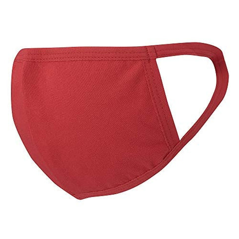 ASA TECHMED Super Premium 3-Ply Reusable Face Mask in Multiple Colors - Breathable Comfort, Non-Surgical Safety Mask, Fully Machine Washable,for Office School Outdoors - (4-Pack) Red