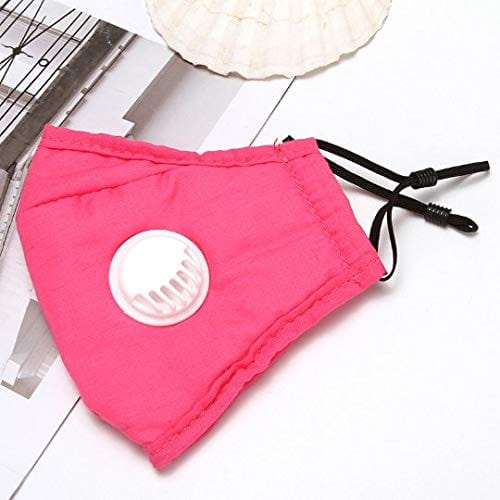 New 2 Face Mouth Mask Face Shields Comfy Breathable Balaclavas (Filter Included) Pink Face Masks