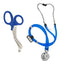 Dual-Head Sprague Stethoscope + Matching Trauma Shears in Assorted Colors Blue Stethoscopes