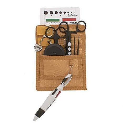 Nurse Organizer Pouch with Tactical Black Instruments - Assorted Colors Yellow Nurse Kits