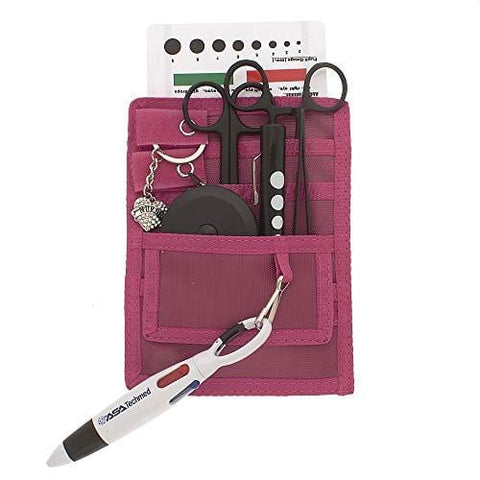 Nurse Organizer Pouch with Tactical Black Instruments - Assorted Colors Dark Pink Nurse Kits