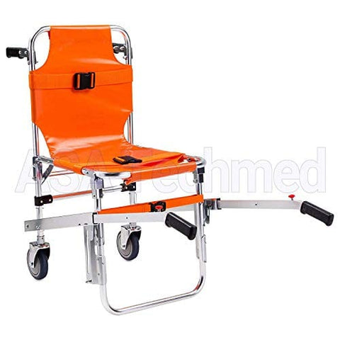Stair Chair Medical Stretcher - Evacuation Wheel Chairs Emergency Light Weight Lift New Equipment w Restraint Straps - Firefighter Ambulance Transport Patient Care ASA Techmed Backboards, Spine Boards, Scoop Stretchers