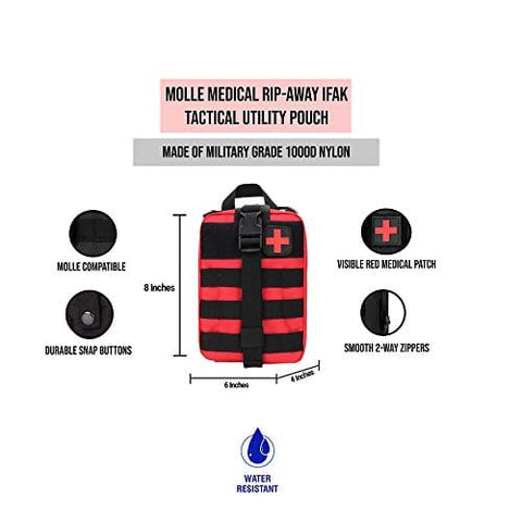 EMT Molle Pouch/ IFAK Pouch - Medical First Aid Kit Utility Pouch Trauma & IFAK bags