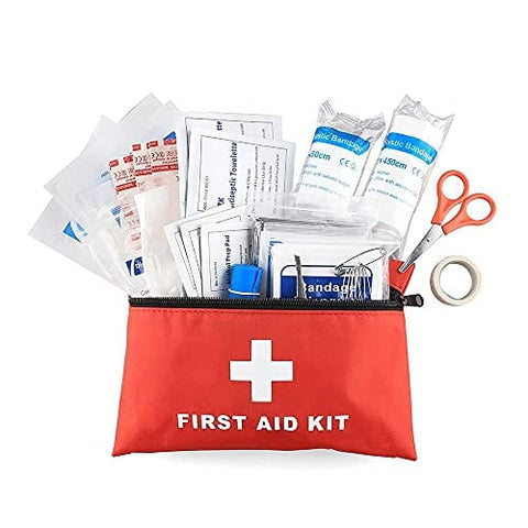 ASA TECHMED First Aid Kit - Piece - Small First Aid Kit for Camping, Hiking, Backpacking, Travel, Vehicle, Outdoors - Emergency & Medical Supplies