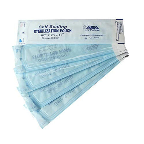 800 Count Self Sealing Autoclave Pouch - 3 Boxes - Paper Blue Film for Cleaning Tools, Tattoo Shops, Dental Offices Choose Your Size by AsaTechmed PPE Essentials