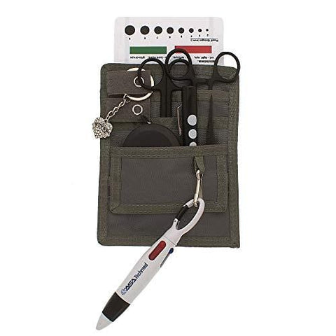 Nurse Organizer Pouch with Tactical Black Instruments - Assorted Colors Grey Nurse Kits