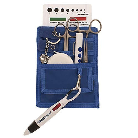 Nurse Organizer Pouch with Stainless Steel & White Instruments - Assorted Colors Nurse Kits