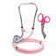 Dual-Head Sprague Stethoscope + Matching Trauma Shears in Assorted Colors Frosted Pink Stethoscopes