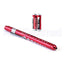 Aluminum Pupil Gauge LED Pen Light Flashlight with Batteries Included in Stylish Colors - Medical Pen Light for Nurses Red Nurse Products