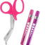 EMT Trauma Shears & LED Pupil Gauge Pen Light Combo (Batteries Included) Assorted Colors Pink & Purple Nurse Products