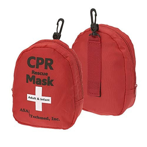 CPR Rescue Mask, Pocket Resuscitator with One Way Valve, Scissors, Tourniquet, Gloves, Wipes