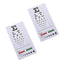 Snellen Pocket Eye Chart Wall Chart for Visual Acuity with Red + Green Lines, Pupil Gauge 2 Eye Charts