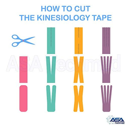 ASA TECHMED - 11 Rolls Kinesiology Tape Sports Muscles Running Care Elastic Physio Therapeutic Kinesiology Tape
