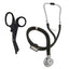 Dual-Head Sprague Stethoscope + Matching Trauma Shears in Assorted Colors Tactical Black Stethoscopes