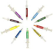 Nurse Pen & Highligher Set - 5 Syringe Pens & 5 Syringe Highlighters in Assorted Colors Nurse Products