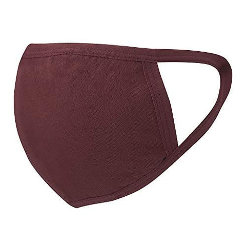ASA TECHMED Super Premium 3-Ply Reusable Face Mask in Multiple Colors - Breathable Comfort, Non-Surgical Safety Mask, Fully Machine Washable,for Office School Outdoors - (4-Pack) Burgundy