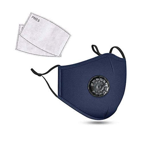 New 2 Face Mouth Mask Face Shields Comfy Breathable Balaclavas (Filter Included) Blue Face Masks