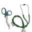 Dual-Head Sprague Stethoscope + Matching Trauma Shears in Assorted Colors Hunter Green Stethoscopes
