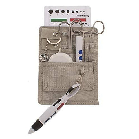 Nurse Organizer Pouch with Stainless Steel & White Instruments - Assorted Colors Light Grey Nurse Kits