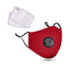 New 2 Face Mouth Mask Face Shields Comfy Breathable Balaclavas (Filter Included) Red Face Masks