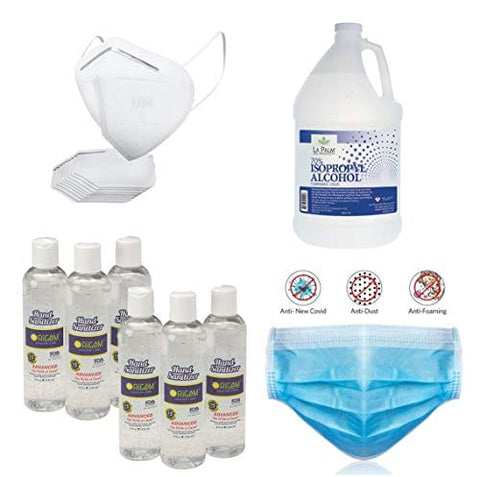 ASA Techmed Basic Protective Back To Business Kit, Bulk Workplace Safety Supplies For Cleanliness PPE Essentials